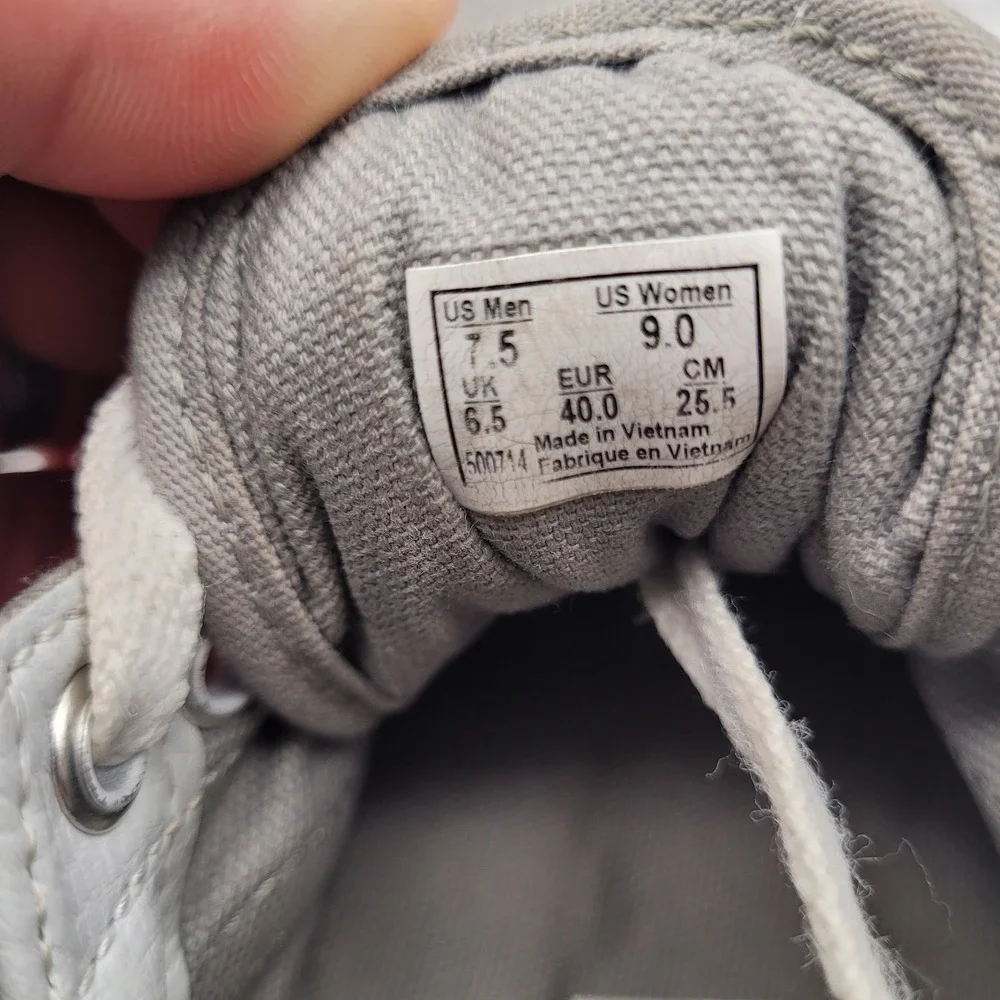 Vans Old Skool Gray Canvas Low Top Skate Shoes Mens 7.5 Womens 9.0 500714